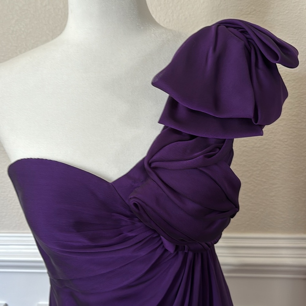 Purple, one-shoulder, Niteline evening gown - Picture 4 of 10